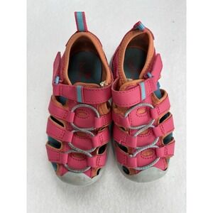 Bullfrogs Kids Pink Strappy Hook & Loop Sandals US 8